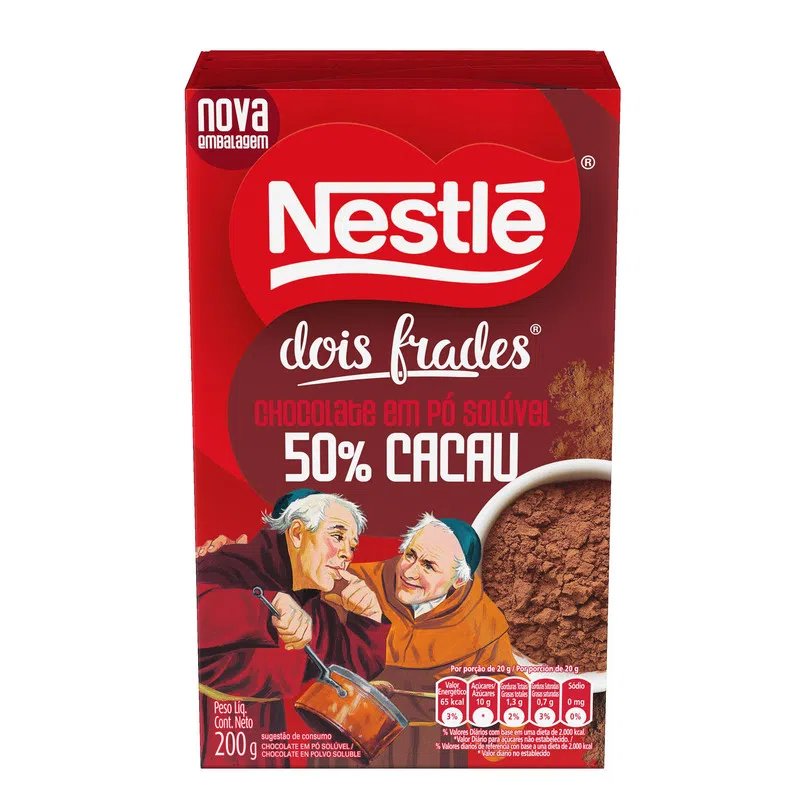 Chocolate em Pó Solúvel 50% Cacau Nestlé Caixa 200g