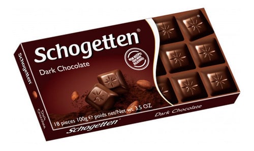 Caixa do chocolate da marca Schogetten