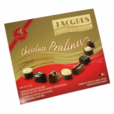 caixa do chocolate suiço da marca Jacques