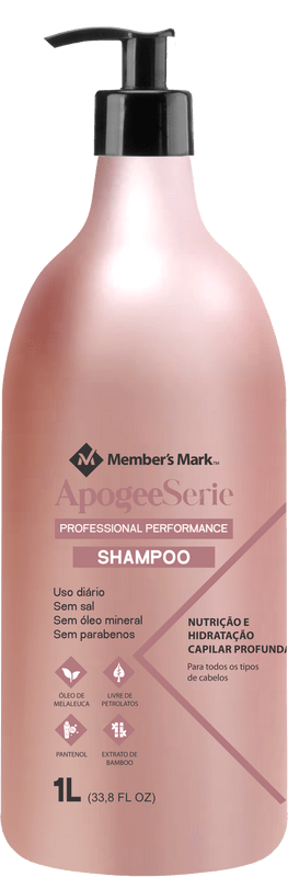 Shampoo Profissional Hidratante Apogee Serie Member’s Mark 1 litro